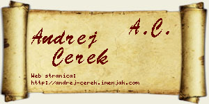 Andrej Čerek vizit kartica